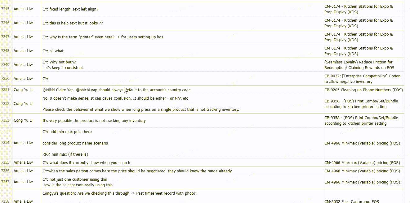 Animated demonstration showing the extraction of design feedback comments from Figma files, displaying the process of gathering institutional knowledge from scattered comments across multiple design files