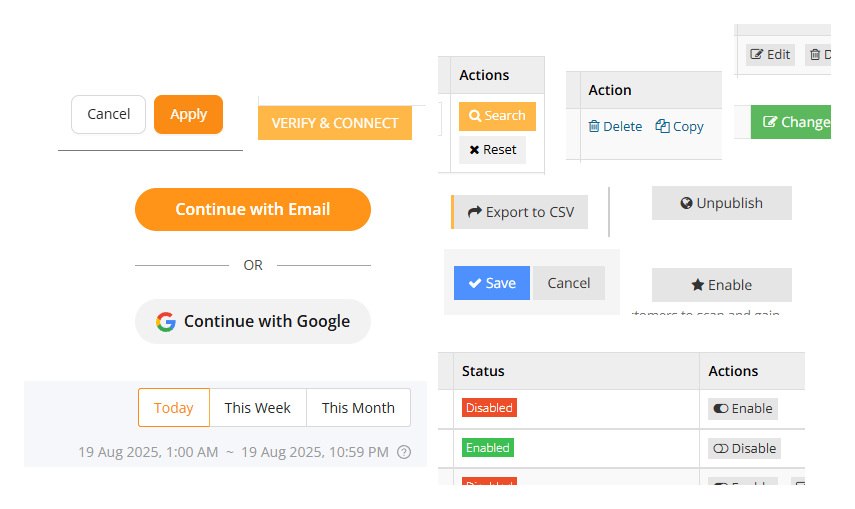 Button anarchy: Every designer picked their own style