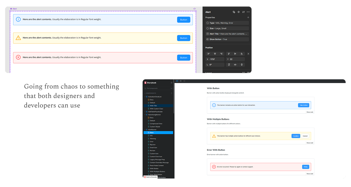 Having components properly documented for both designers and developers is a big step towards creating a uniform experience for users